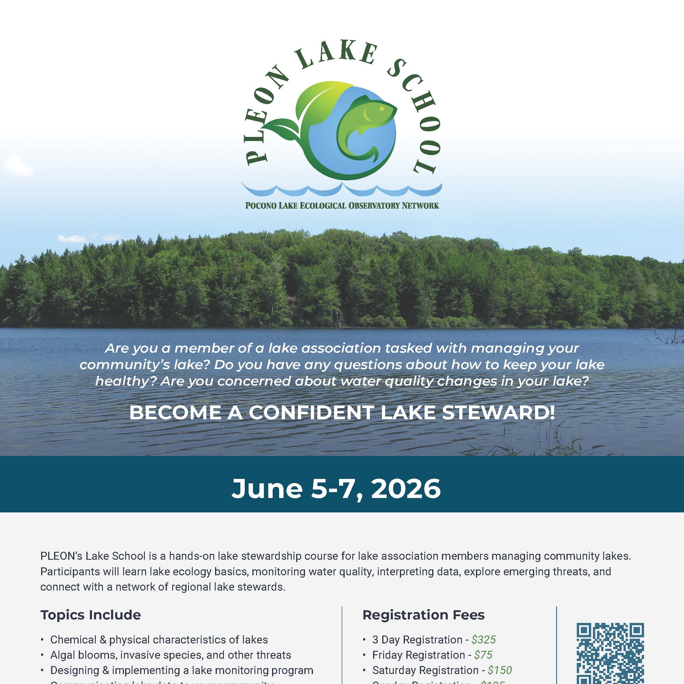 2026 PLEON Lake School - logo